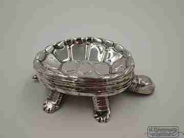 Ashtray. Turtle shape. Sterling silver. Five shells. Circa 1970's