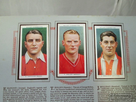 Asociación de futbolistas 1935-1936. John Player. 50 cromos color