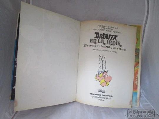 Astérix en la India. 1987. Junior / Grijalbo. 48 Págs. Tapas duras