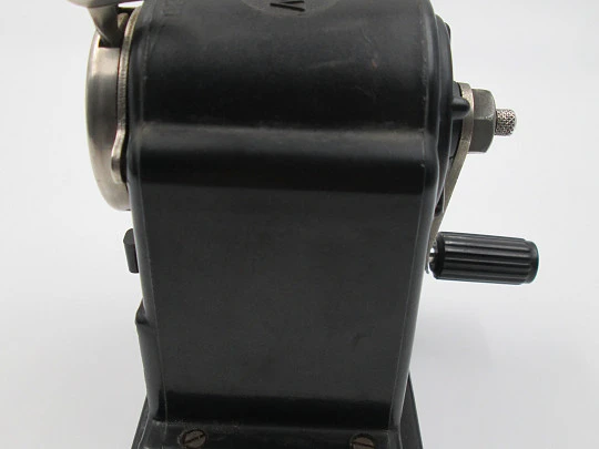 ASW 120 office pencil sharpener. 1930s. Bakelite & silver metal. Germany