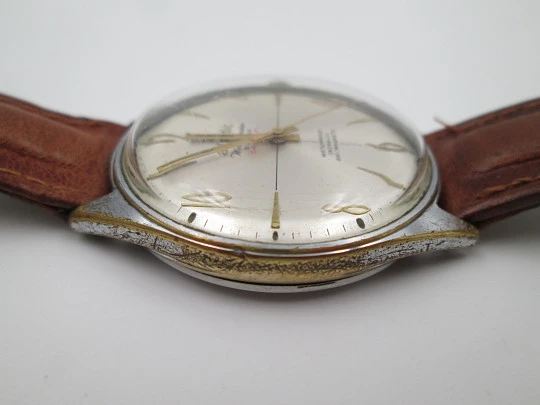Atlantic Worldmaster Original. Metal cromado y acero inoxidable. Cuerda manual. 1960