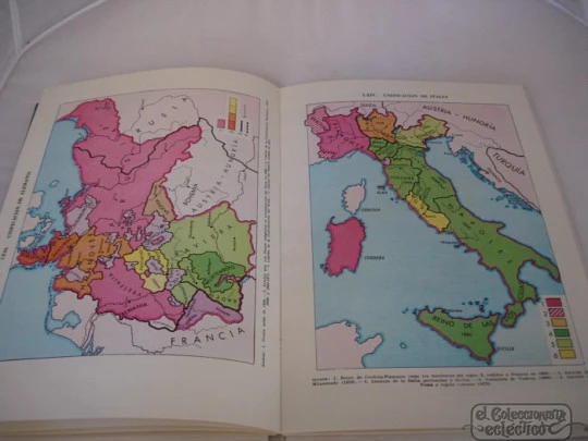 Atlas Historia Universal. 1974. J. Vicens Vives. Teide. Mapas color