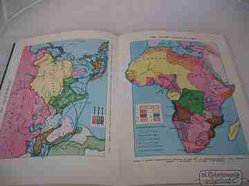 Atlas Historia Universal. 1974. J. Vicens Vives. Teide. Mapas color