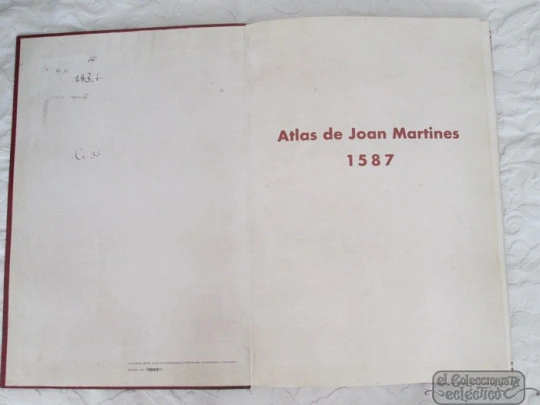 Atlas of Joan Martines 1587. Facsimile reproduction