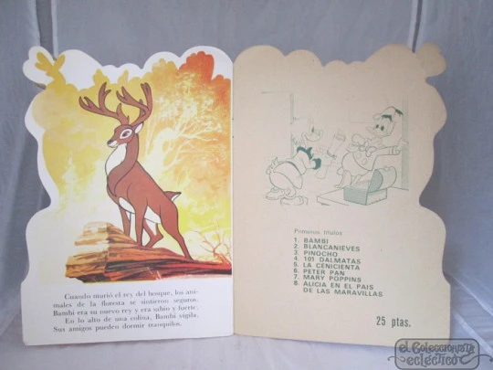 Bambi. 1976. Ediciones Toray. Walt Disney. Troquelado