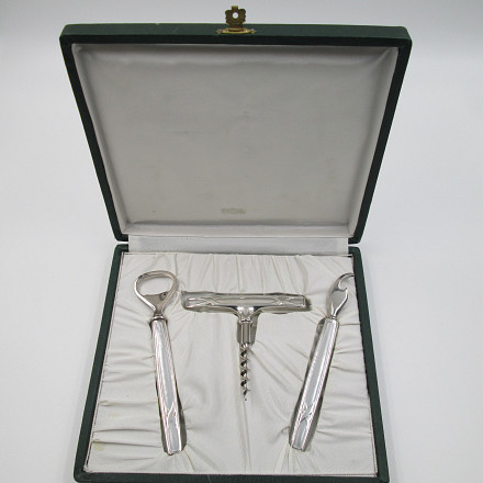 Bar Set Silver Pedro Duran Box Corkscrew And Bottle Openers | El