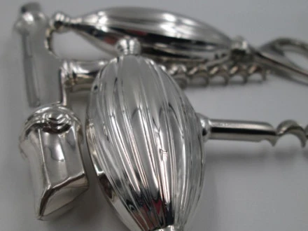 Pedro Duran 銀製 スプーン フォーク セット Bar Set Sterling Silver Pedro Duran Box Corkscrews And Bottle