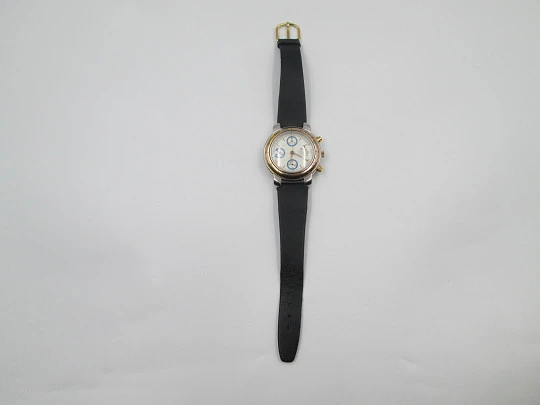 Bassel men's automatic chronograph. Steel and gold plated. Calendar. 1980's. Swiss Bassel men's automatic chronograph. Steel and gold plated. Calendar. 1980's. Swiss