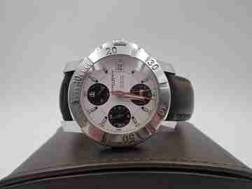 Baume & Mercier Capeland chronograph. Automatic. Steel. Calendar. Box. 2000's