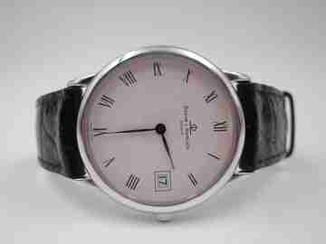 Baume & Mercier Geneve Classic unisex. Oro blanco 18k. Cuarzo. 1990. Suiza
