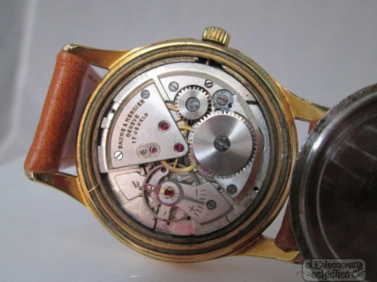 Baume & Mercier. Baño oro 20 micras y acero. 1960. Calibre 1080