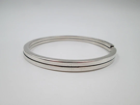 Bayanihan women's double ring bracelet. 925 sterling silver. USA. 1980's