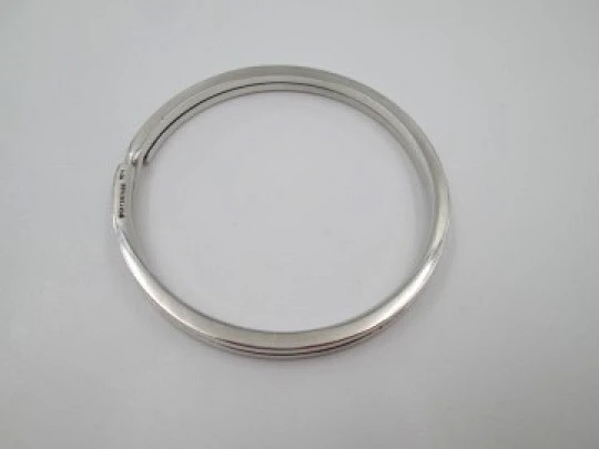 Bayanihan women's double ring bracelet. 925 sterling silver. USA. 1980's