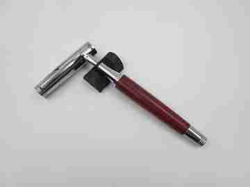 Bel Bol fountain pen. Wood and chromed metal. Steel nib. Germany. 2010's