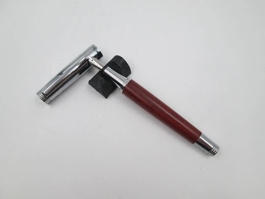 Bel Bol fountain pen. Wood and chromed metal. Steel nib. Germany. 2010's