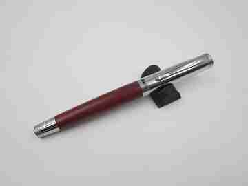 Bel Bol fountain pen. Wood and chromed metal. Steel nib. Germany. 2010's