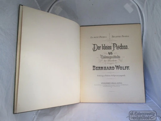 Bernhard Wolff. The little Pischna. 1910. Steingräber Verlag. Leipzig