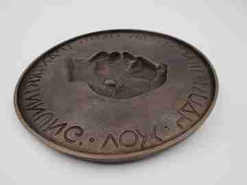 Big bronze medal. Acknowledgment and thanks Siemens. Box. A. Klingler. 1930's