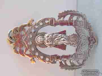 Bishop and praying Virgin. Silver. 1890. Openwork. Arcade