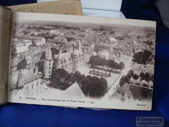 Block 24 postales. Vistas Nevers. Ediciones Levy Fils. Francia. 1905