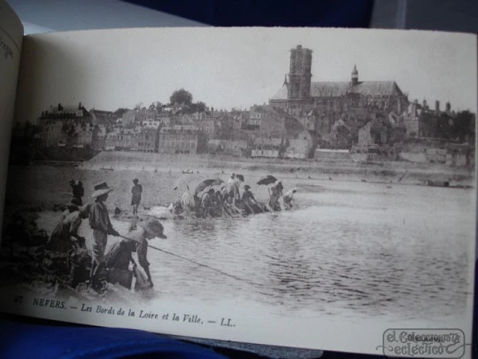 Block 24 postales. Vistas Nevers. Ediciones Levy Fils. Francia. 1905