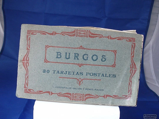 Block 30 postales Recuerdo Burgos. Editorial Hauser y Menet. 1906