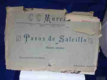 Block 9 postales. Pasos Salcillo. Andrés Fabert. 1940. Murcia