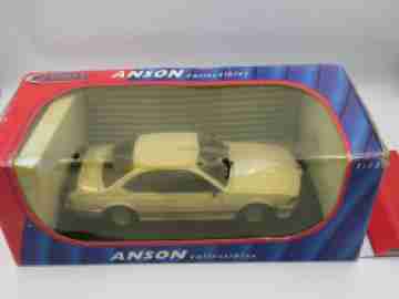 BMW 635 SCi miniature metal car. Anson. 1:18 scale. Original box. Hong-Kong. 1980's