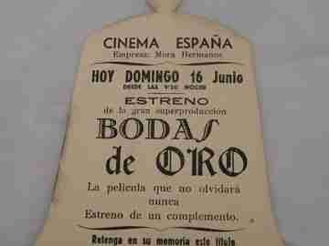Bodas de oro. Harold French. Troquelado. 1948. Campana. Color