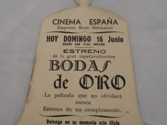 Bodas de oro. Harold French. Troquelado. 1948. Campana. Color