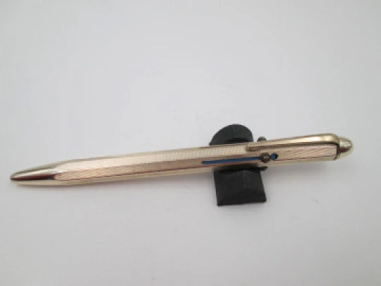 Boehme & Company quadricolor mechanical pencil. Gold plated. Guilloche. 1940's. Germany