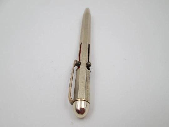 Boehme & Company quadricolor mechanical pencil. Gold plated. Guilloche. 1940's. Germany