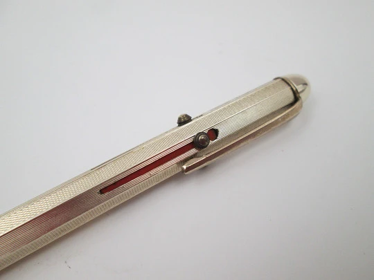 Boehme & Company quadricolor mechanical pencil. Gold plated. Guilloche. 1940's. Germany