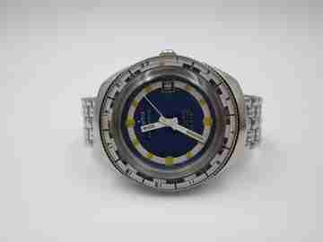 Bondix automatic 20 ATM dive watch. Tricolour dial. Bidirectional bezel. 1960's