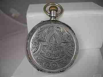 Bornand Genève. 800 silver. España brand. Hunter-case. 15 jewels