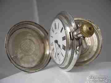Bornand Genève. 800 silver. España brand. Hunter-case. 15 jewels
