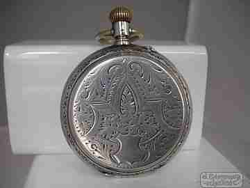 Bornand Genève. 800 silver. España brand. Hunter-case. 15 jewels