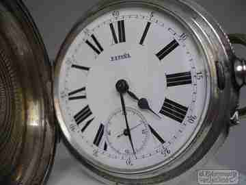 Bornand Genève. 800 silver. España brand. Hunter-case. 15 jewels