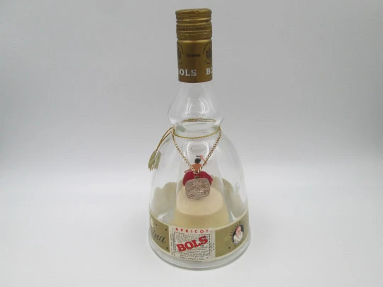 Botella musical bailarina. Destilería Lucas Bols. Cuerda manual. Holanda. 1950
