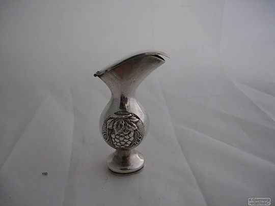 Bottle stopper. Sterling silver. Water pitcher shape. 1950's