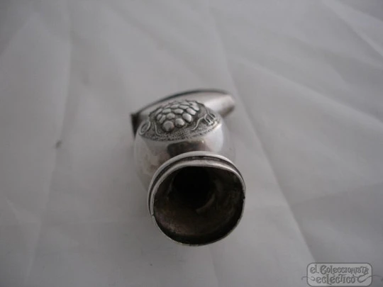 Bottle stopper. Sterling silver. Water pitcher shape. 1950's