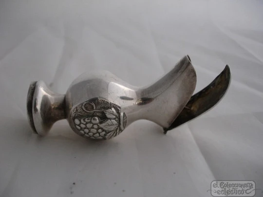 Bottle stopper. Sterling silver. Water pitcher shape. 1950's