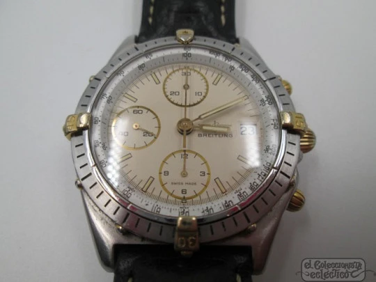 Breitling Chronomat chronograph. Stainless steel. Automatic. Date. 1990's