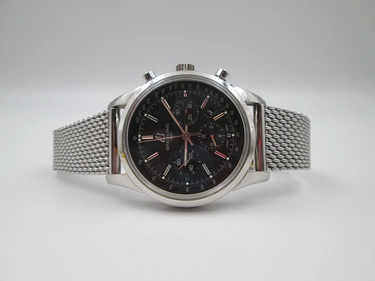 Breitling Transocean automatic aviator chronograph. Stainless steel. Swiss. 2012 Breitling Transocean automatic aviator chronograph. Stainless steel. Swiss. 2012