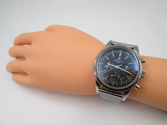 Breitling Transocean automatic aviator chronograph. Stainless steel. Swiss. 2012 Breitling Transocean automatic aviator chronograph. Stainless steel. Swiss. 2012