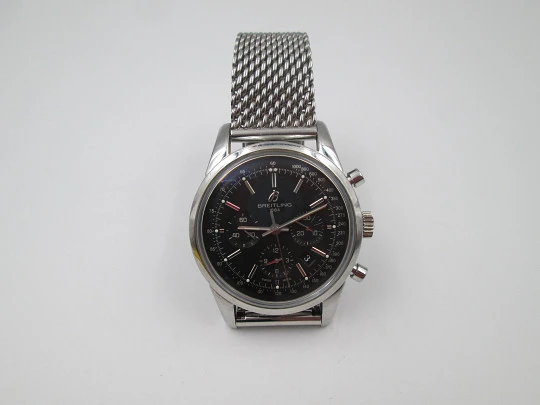 Breitling Transocean automatic aviator chronograph. Stainless steel. Swiss. 2012 Breitling Transocean automatic aviator chronograph. Stainless steel. Swiss. 2012
