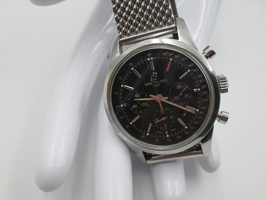 Breitling Transocean automatic aviator chronograph. Stainless steel. Swiss. 2012 Breitling Transocean automatic aviator chronograph. Stainless steel. Swiss. 2012