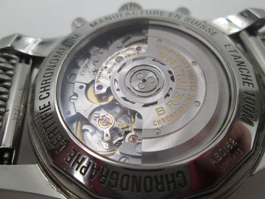 Breitling Transocean cronógrafo automático de aviador. Acero inoxidable. Suiza. 2012 Breitling Transocean cronógrafo automático de aviador. Acero inoxidable. Suiza. 2012