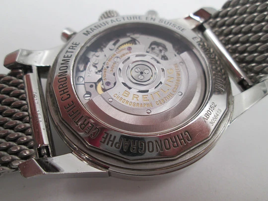 Breitling Transocean cronógrafo automático de aviador. Acero inoxidable. Suiza. 2012 Breitling Transocean cronógrafo automático de aviador. Acero inoxidable. Suiza. 2012