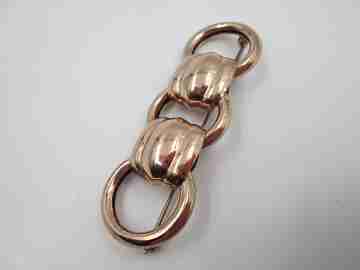Broche mujer arandelas Napier. Plata de ley vermeil. 1930. EEUU. Alfiler